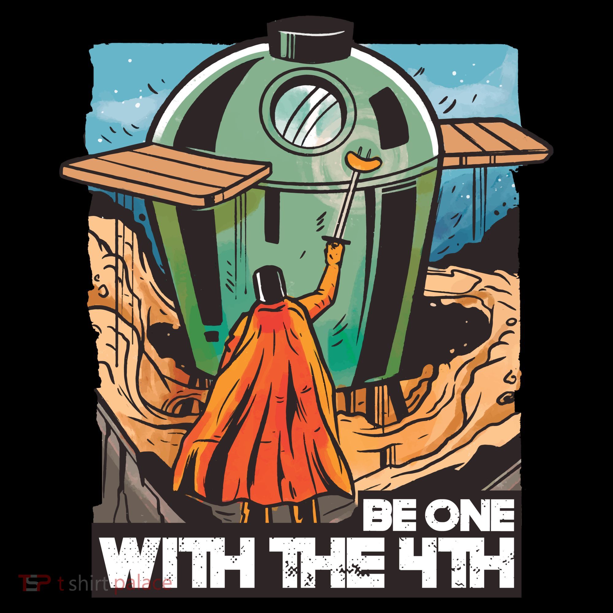 Be One With The 4th BBQ Parody Coaster