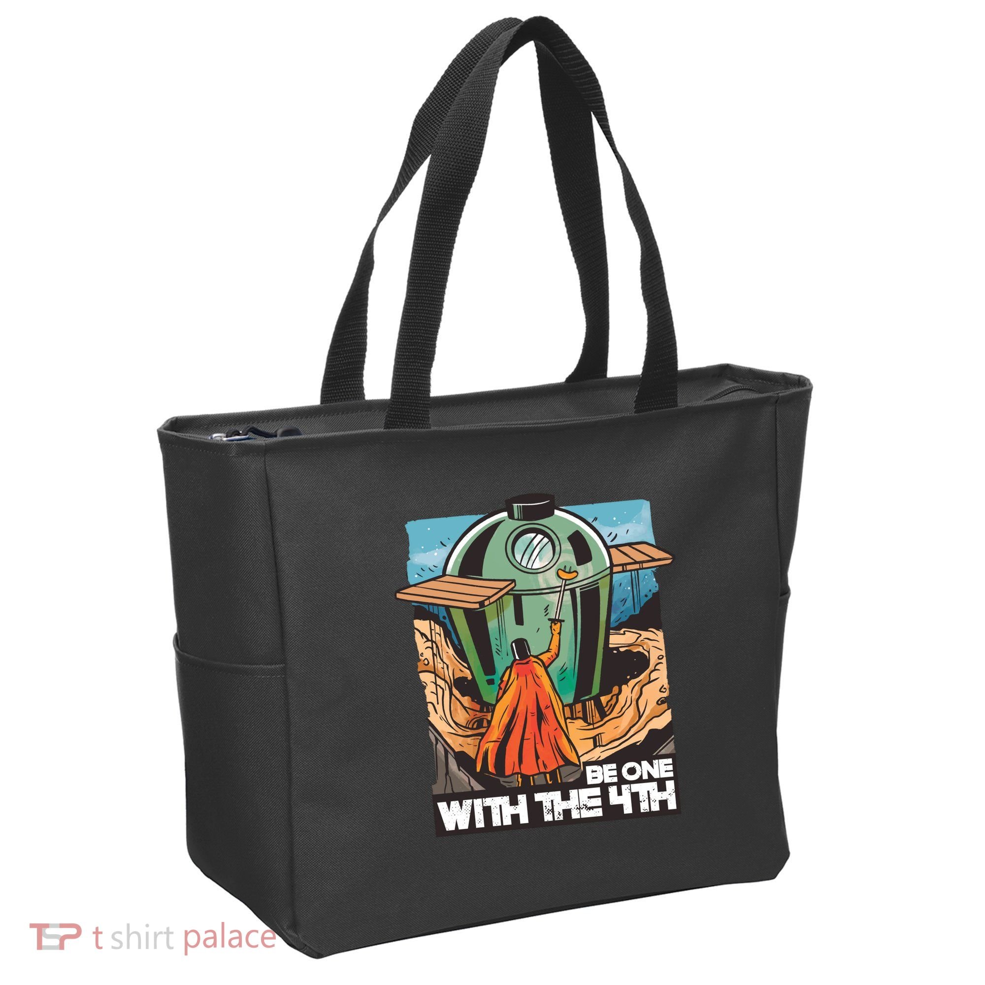 Be One With The 4th BBQ Parody Tote Bag