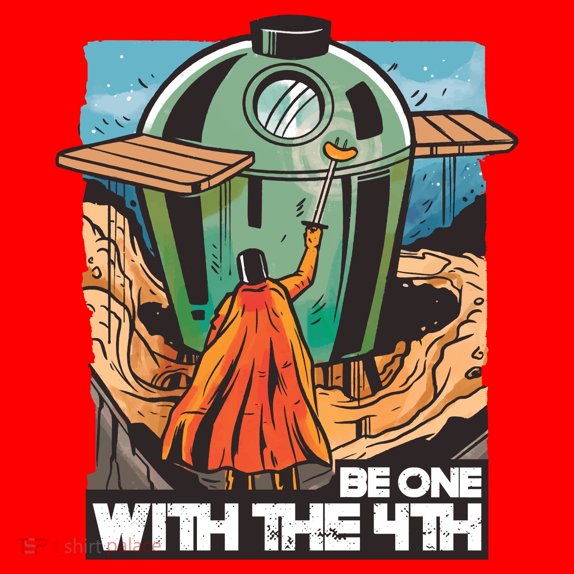 Be One With The 4th BBQ Parody Santa Hat