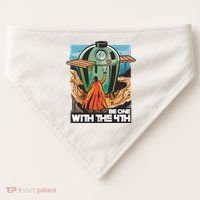 Be One With The 4th BBQ Parody USA-Made Doggie Bandana thumb 0