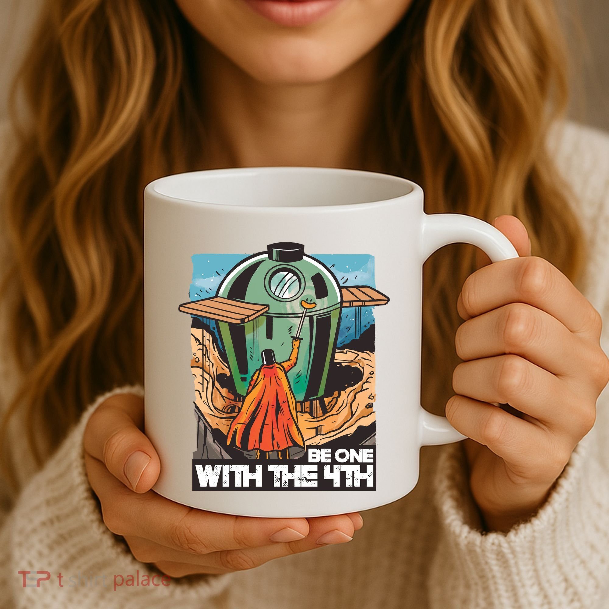 Be One With The 4th BBQ Parody Coffee Mug