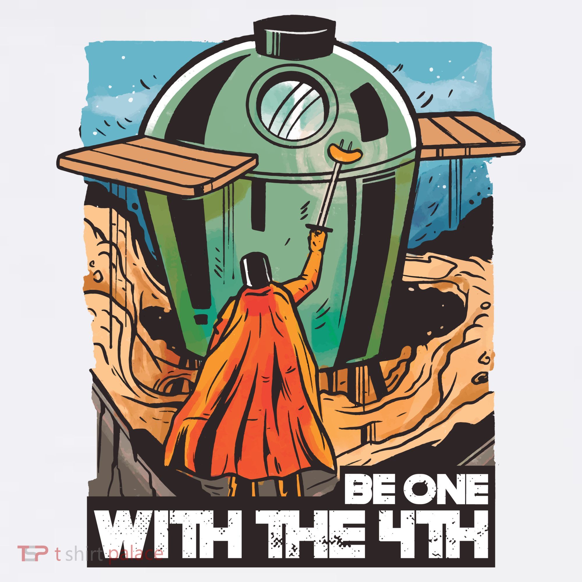 Be One With The 4th BBQ Parody Ornament