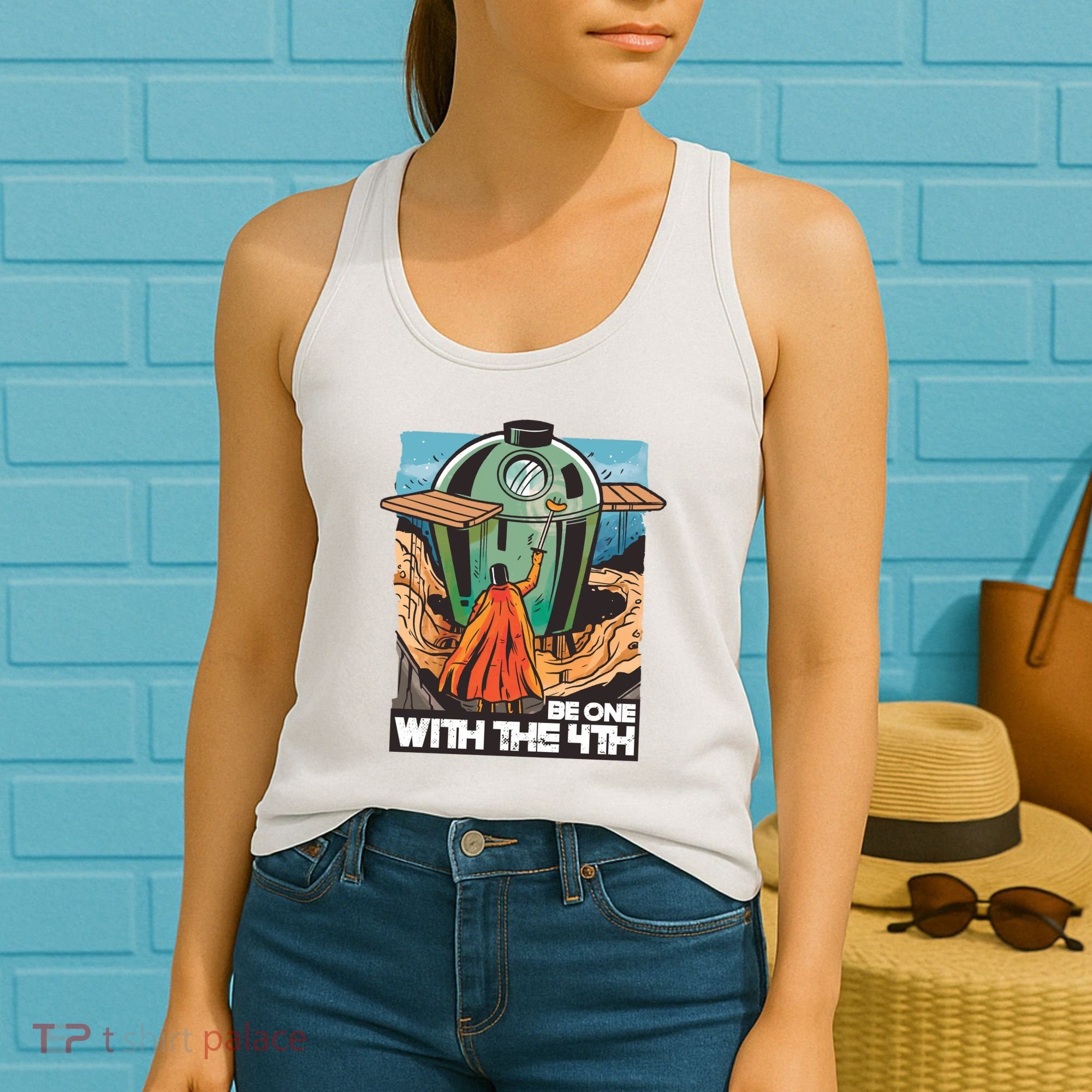 Be One With The 4th BBQ Parody Women's Tank Top