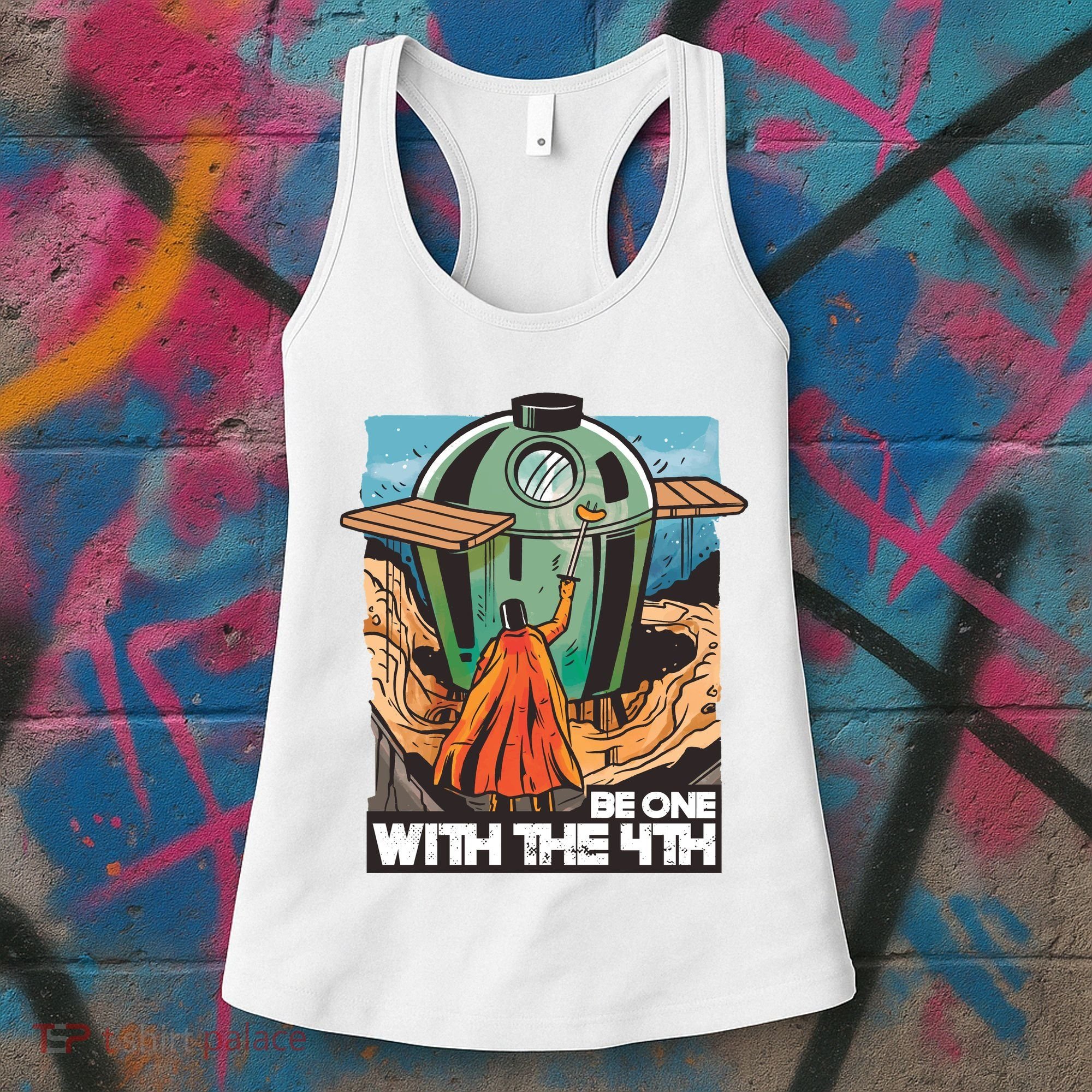 Be One With The 4th BBQ Parody Women's Tank Top