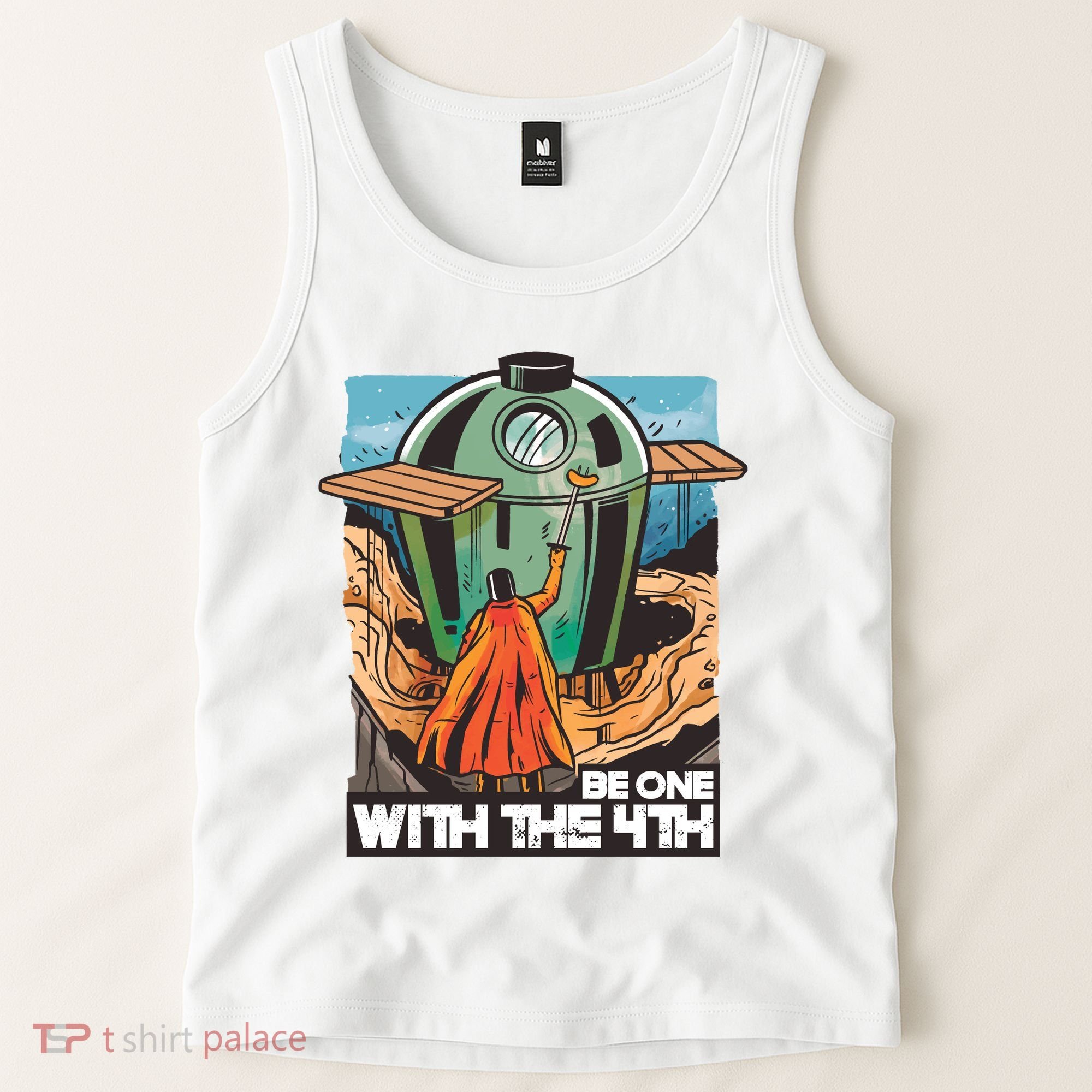 Be One With The 4th BBQ Parody Tank Top