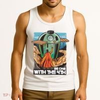 Be One With The 4th BBQ Parody Tank Top thumb 3