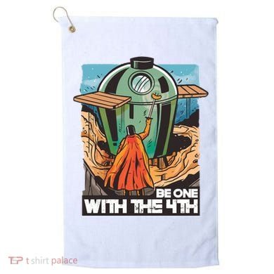 Be One With The 4th BBQ Parody Golf Towel