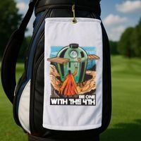 Be One With The 4th BBQ Parody Golf Towel thumb 2