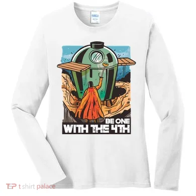 Be One With The 4th BBQ Parody Women's Long Sleeve Shirt