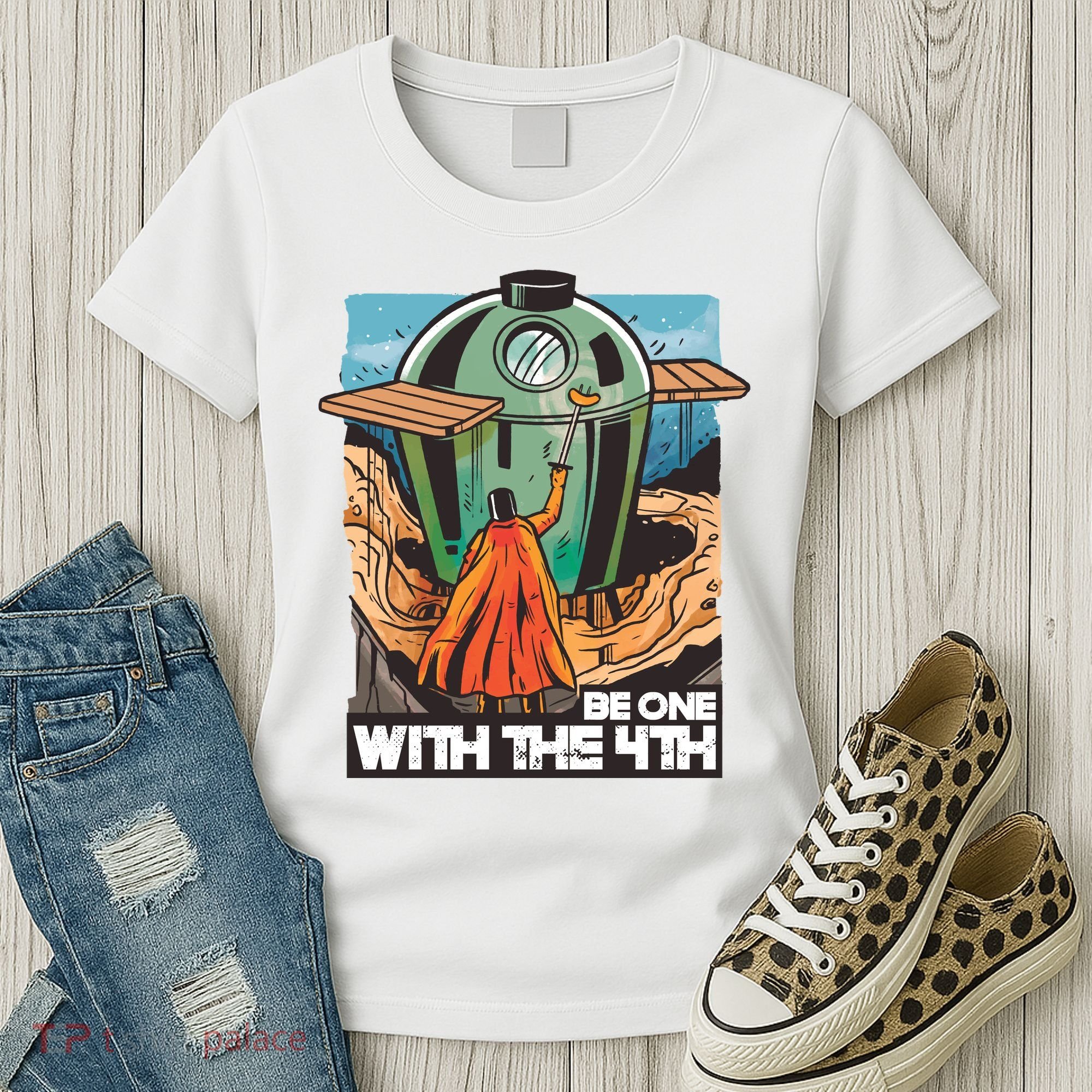 Be One With The 4th BBQ Parody Women's T-Shirt