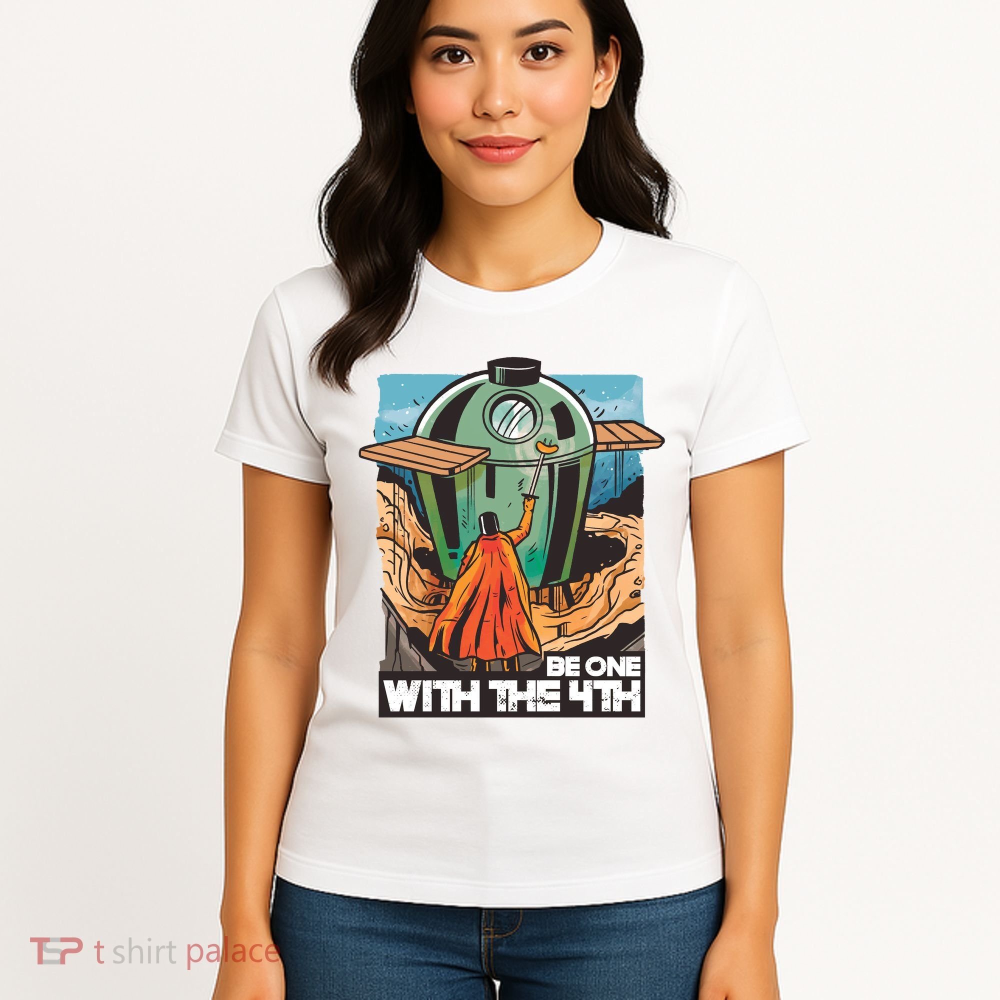 Be One With The 4th BBQ Parody Women's T-Shirt