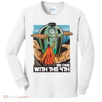 Be One With The 4th BBQ Parody Kids Long Sleeve Shirt