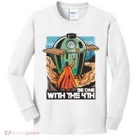 Be One With The 4th BBQ Parody Kids Long Sleeve Shirt thumb 0