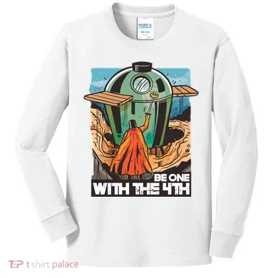 Be One With The 4th BBQ Parody Kids Long Sleeve Shirt
