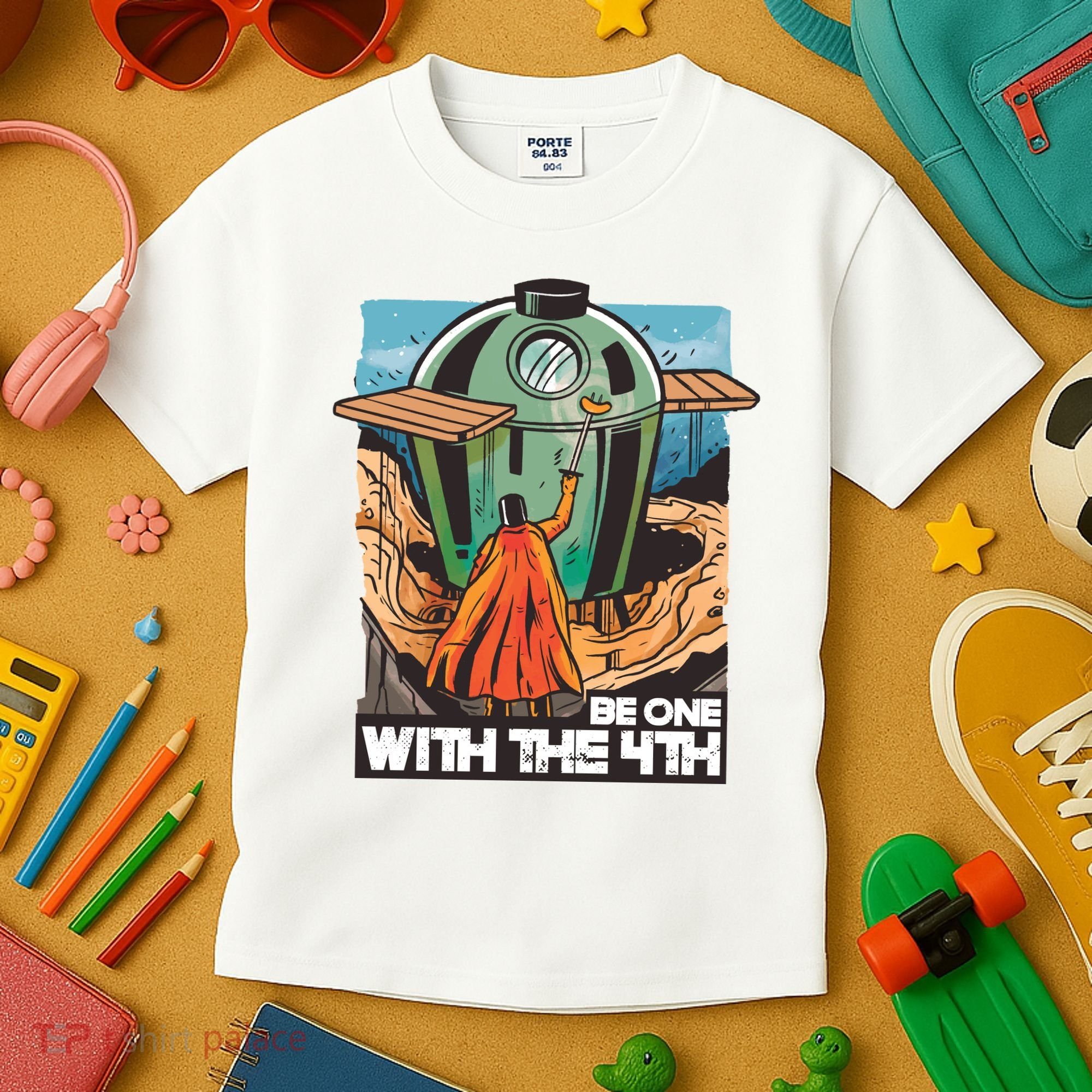 Be One With The 4th BBQ Parody Kids T-Shirt