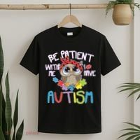 Be Patient With Me Autism Owl T-Shirt thumb 2