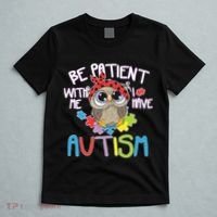 Be Patient With Me Autism Owl T-Shirt thumb 5
