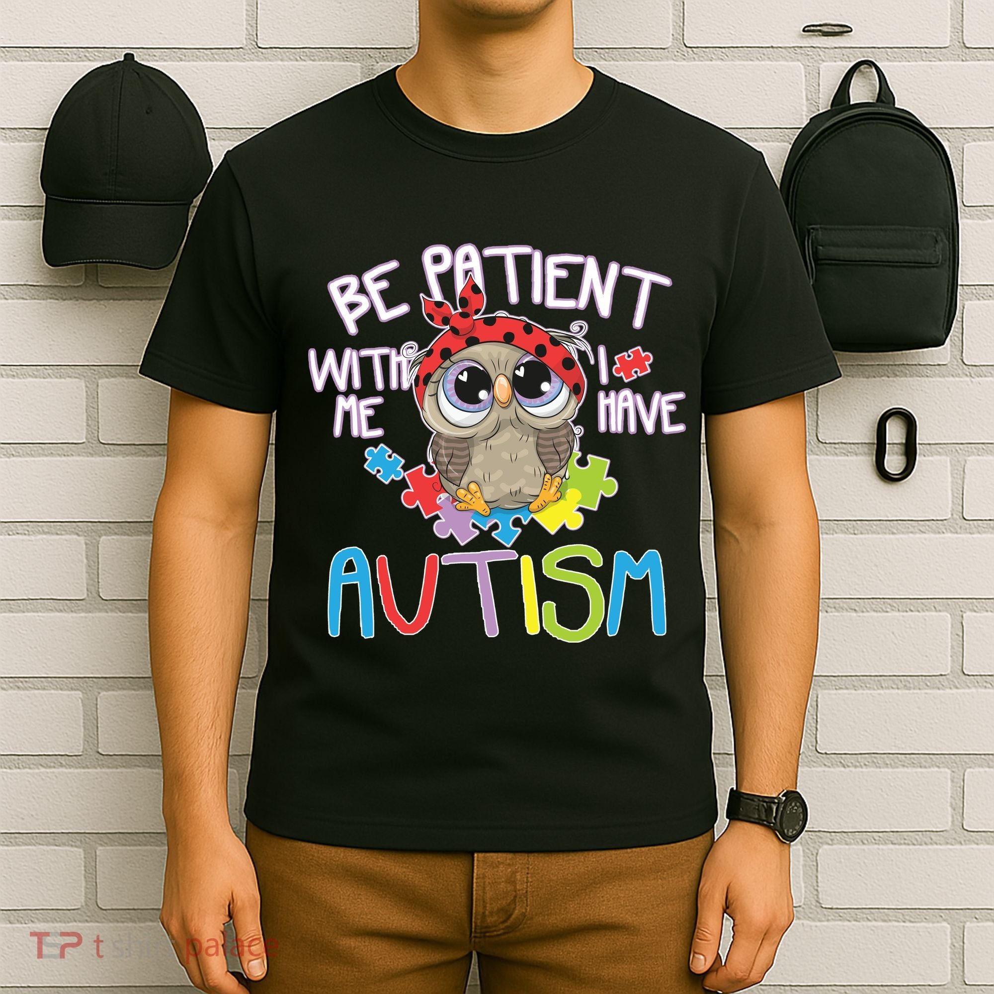 Be Patient With Me Autism Owl T-Shirt