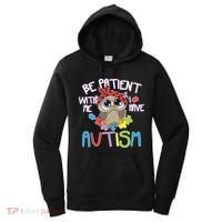 Be Patient With Me Autism Owl Women's Hoodie thumb 0
