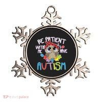 Be Patient With Me Autism Owl Ornament thumb 0