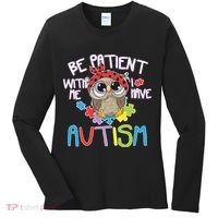 Be Patient With Me Autism Owl Women's Long Sleeve Shirt thumb 0