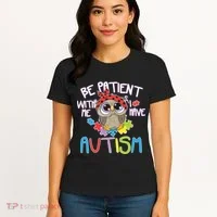 Be Patient With Me Autism Owl Women's T-Shirt thumb 4
