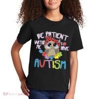 Be Patient With Me Autism Owl Kids T-Shirt thumb 2