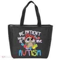 Be Patient With Me Autism Owl Tote Bag thumb 0