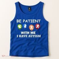 Be Patient With Me I Have Autism Tank Top thumb 2