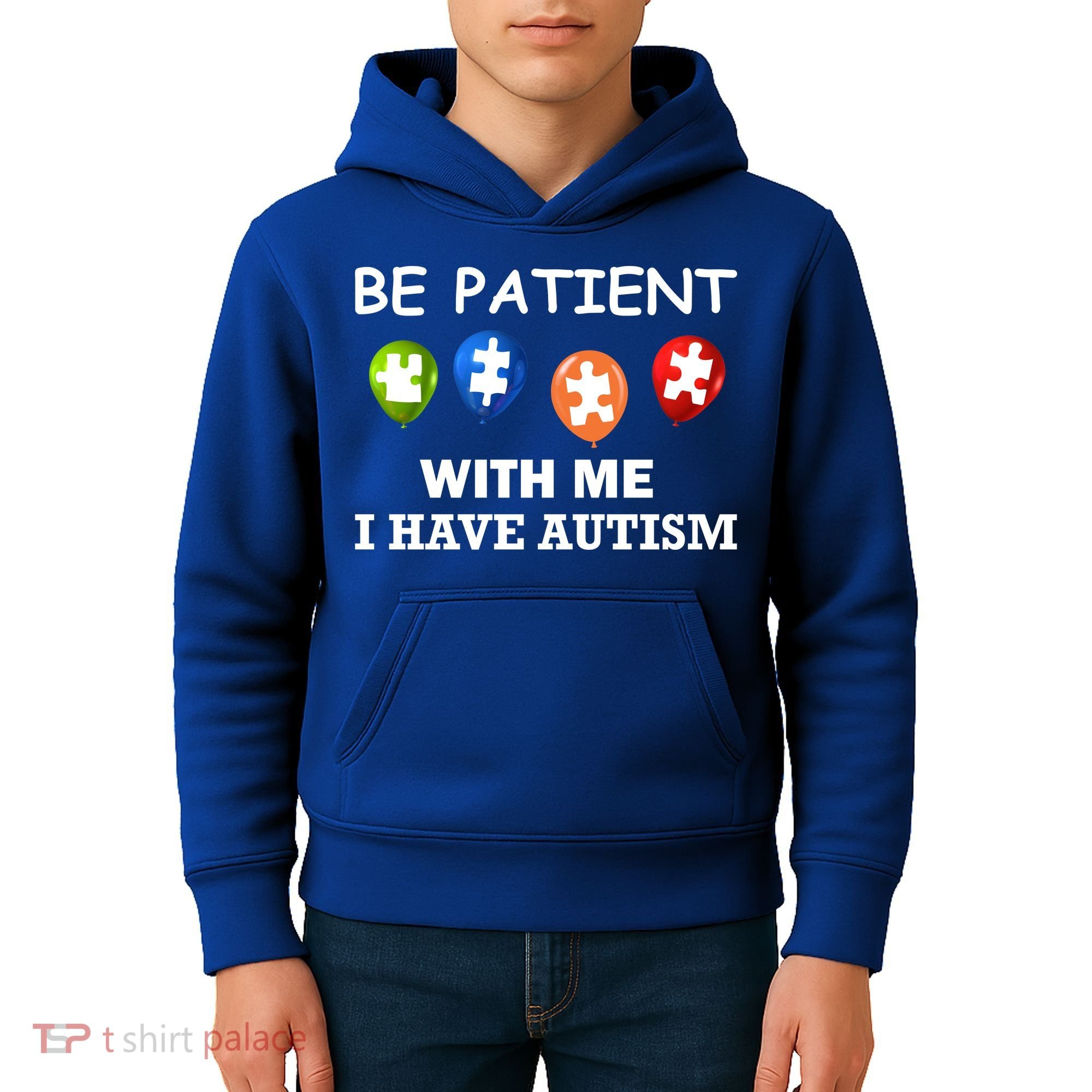 Be Patient With Me I Have Autism Kids Hoodie
