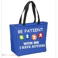 Be Patient With Me I Have Autism Tote Bag thumb 2