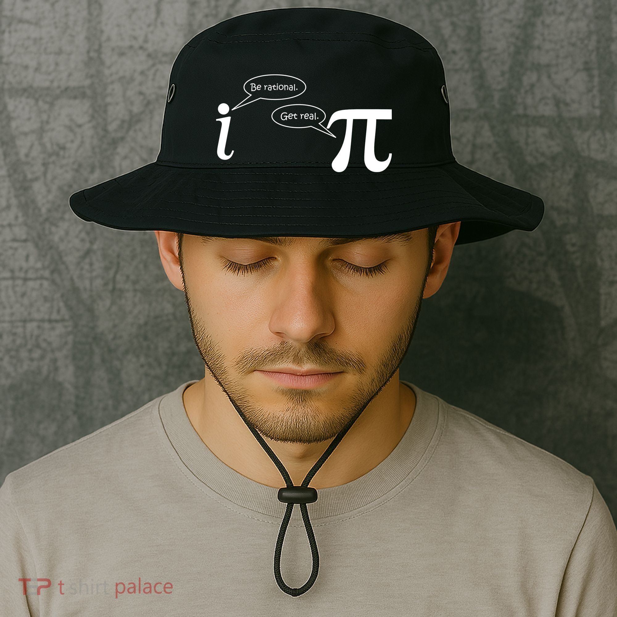 Be Rational Get Real Pi Math Bucket Hat