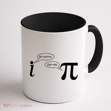 Be Rational Get Real Pi Math Coffee Mug back
