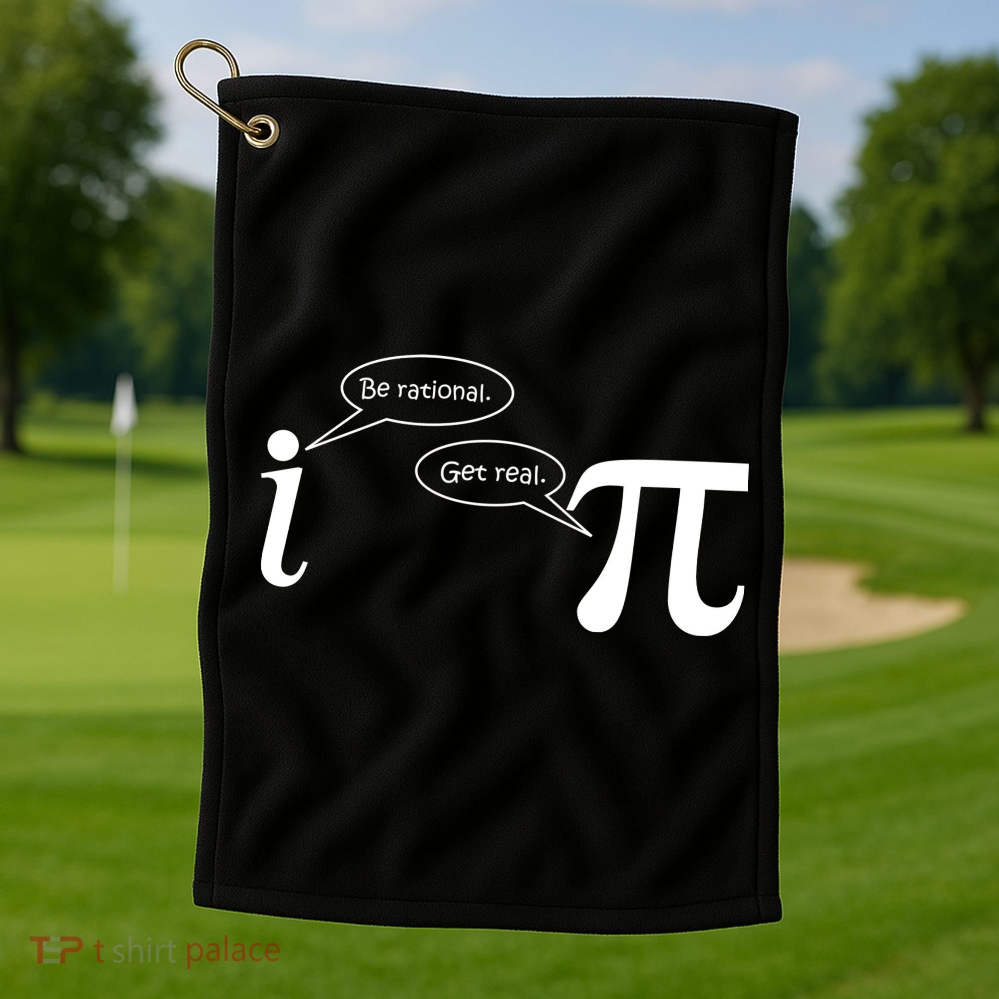 Be Rational Get Real Pi Math Golf Towel