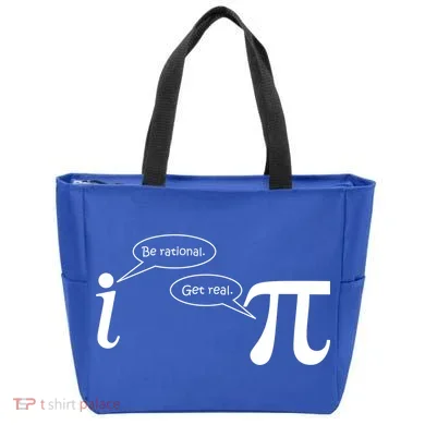 Be Rational Get Real Pi Math Tote Bag