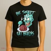 Be Smart Eat Brains T-Shirt thumb 3