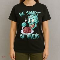 Be Smart Eat Brains T-Shirt thumb 4