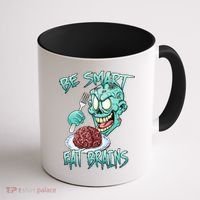 Be Smart Eat Brains Coffee Mug thumb 1