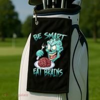 Be Smart Eat Brains Golf Towel thumb 2
