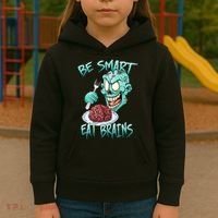 Be Smart Eat Brains Kids Hoodie thumb 3