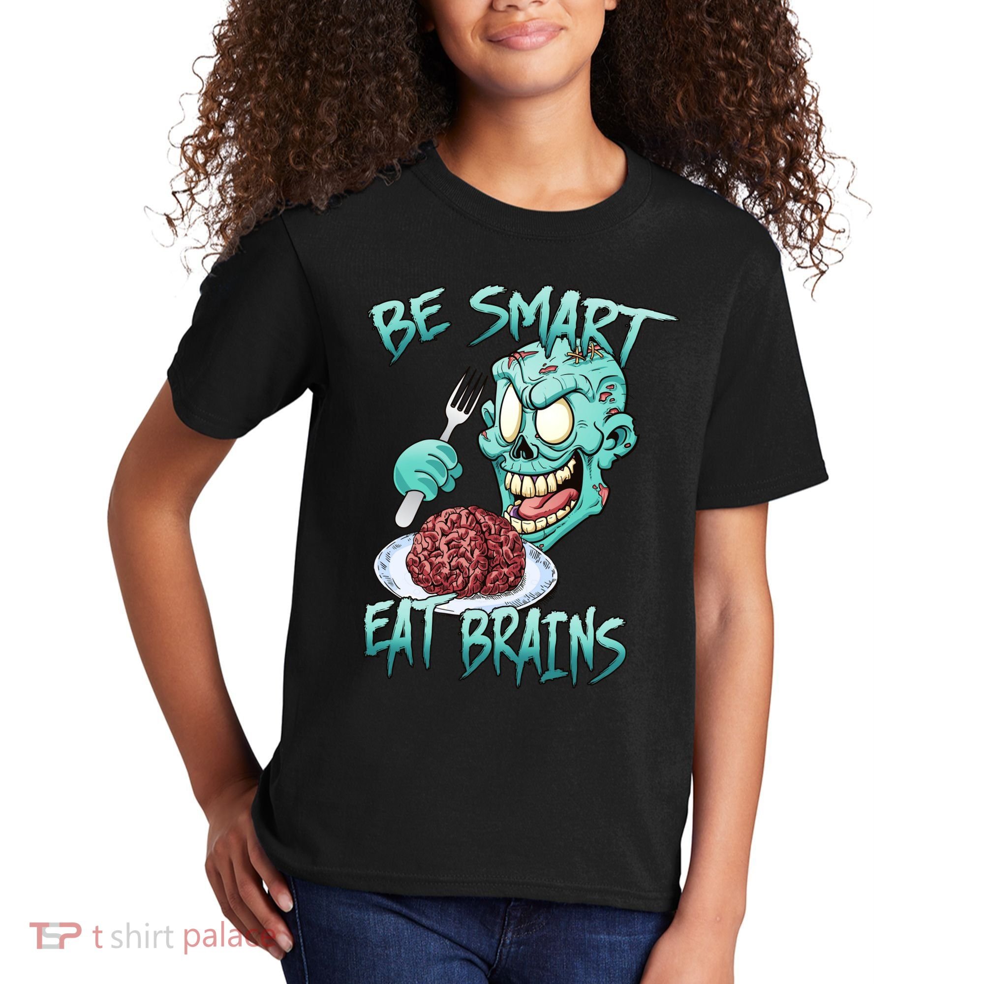 Be Smart Eat Brains Kids T-Shirt