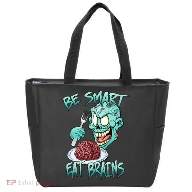 Be Smart Eat Brains Tote Bag