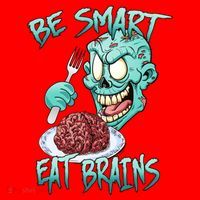 Be Smart Eat Brains Santa Hat thumb 1