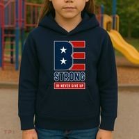 Be Strong And Never Give Up Kids Hoodie thumb 3