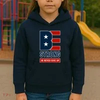 Be Strong And Never Give Up Kids Hoodie thumb 3