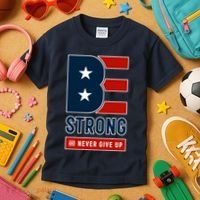 Be Strong And Never Give Up Kids T-Shirt thumb 3
