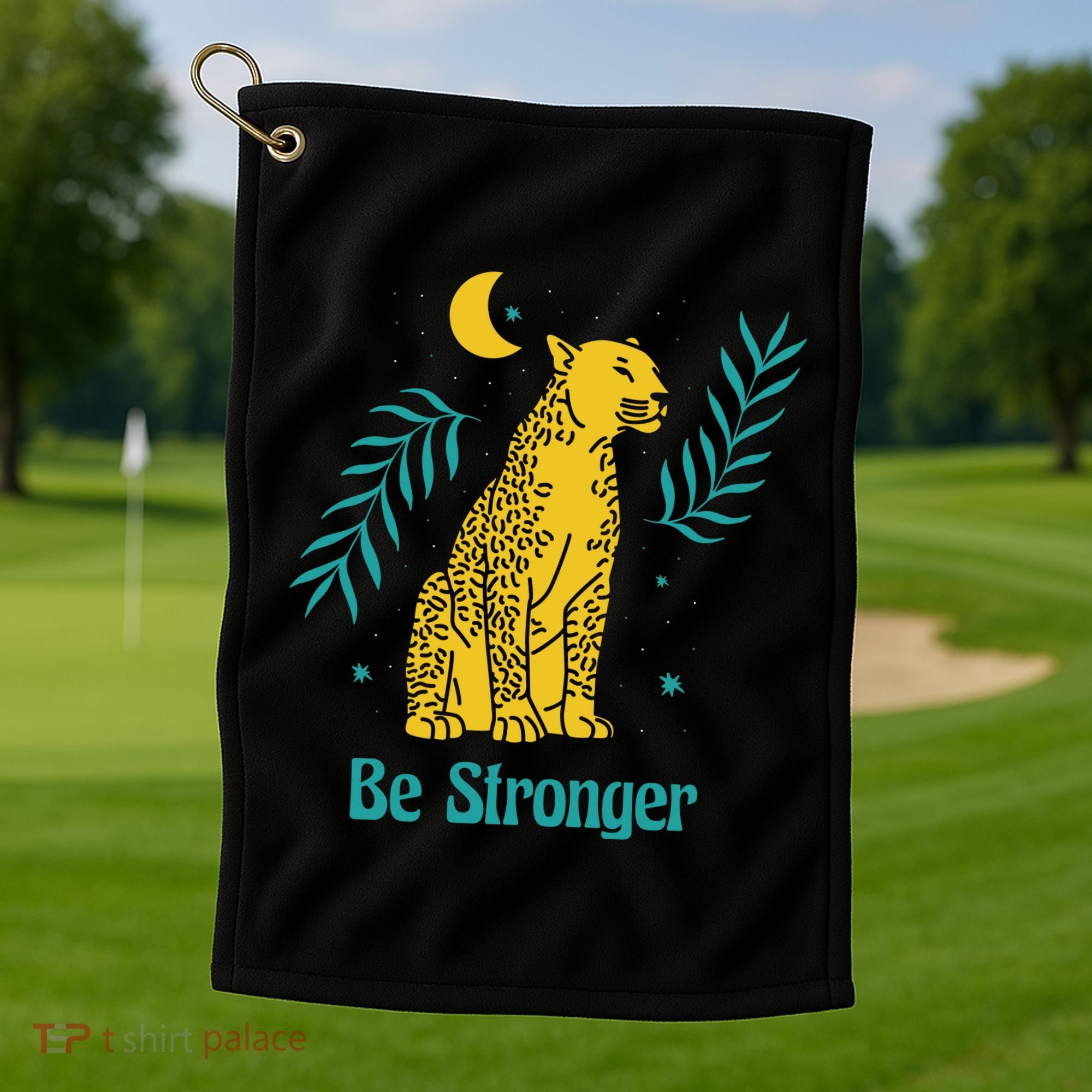 Be Stronger Tiger Golf Towel