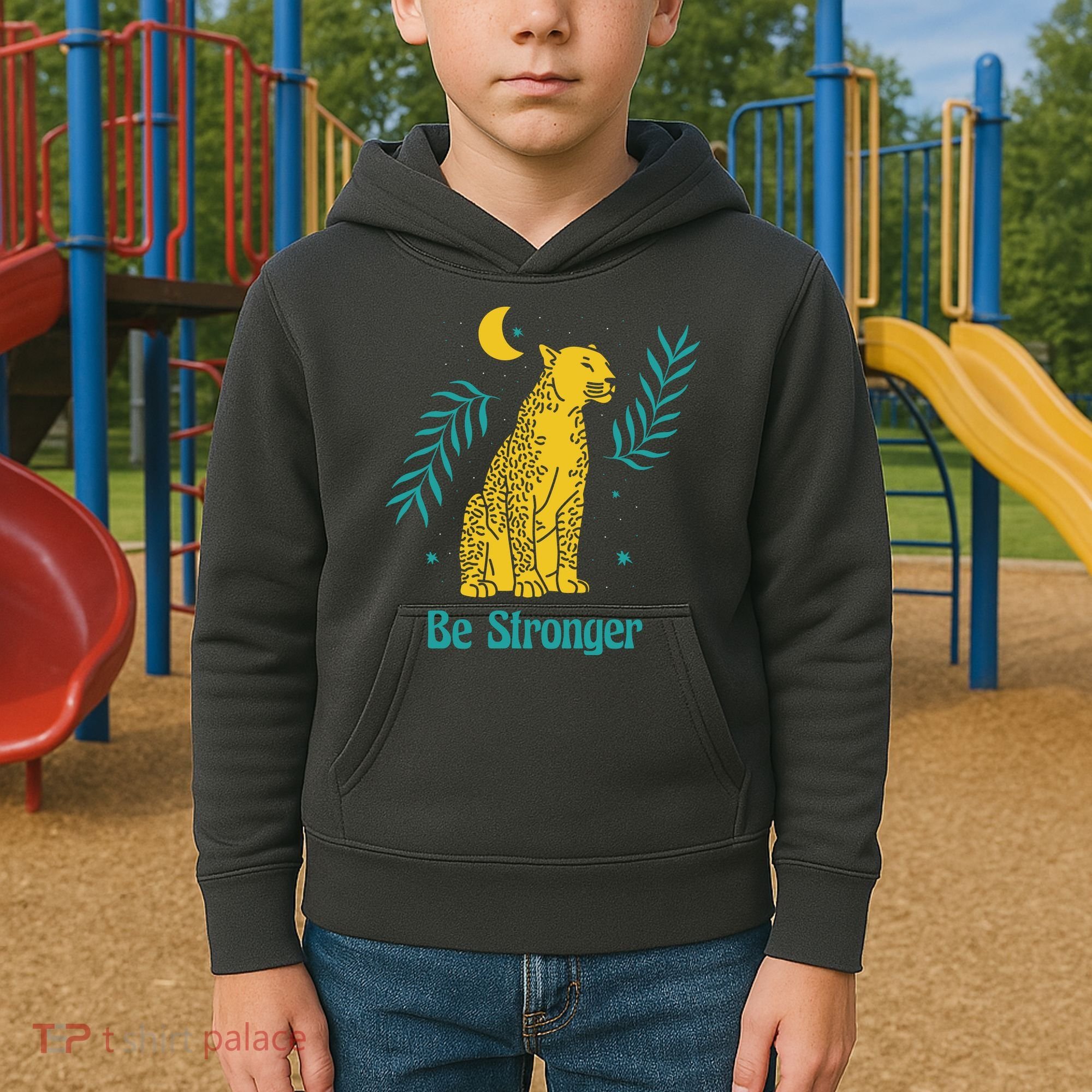 Be Stronger Tiger Kids Hoodie