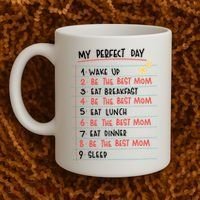 Be The Best Mom Life Routine Coffee Mug thumb 2
