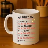 Be The Best Mom Life Routine Coffee Mug thumb 4